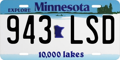 MN license plate 943LSD