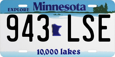 MN license plate 943LSE