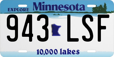 MN license plate 943LSF