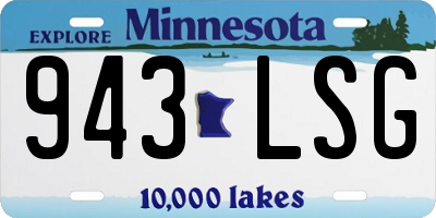 MN license plate 943LSG