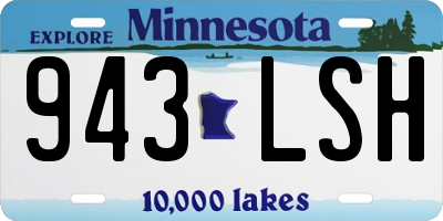 MN license plate 943LSH