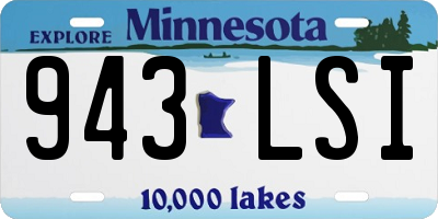 MN license plate 943LSI