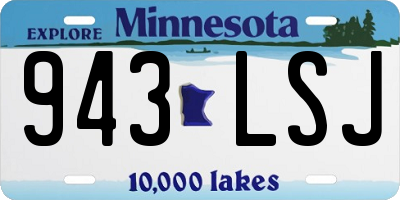 MN license plate 943LSJ