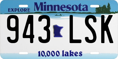 MN license plate 943LSK
