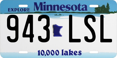 MN license plate 943LSL