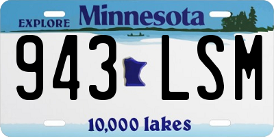 MN license plate 943LSM