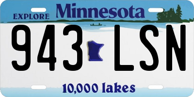 MN license plate 943LSN