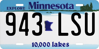 MN license plate 943LSU