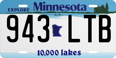 MN license plate 943LTB