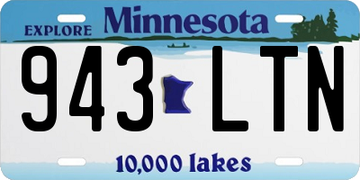 MN license plate 943LTN