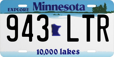 MN license plate 943LTR