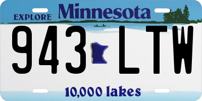 MN license plate 943LTW