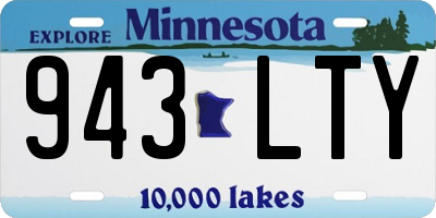 MN license plate 943LTY