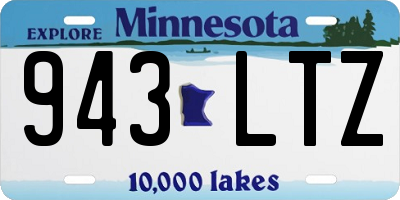 MN license plate 943LTZ