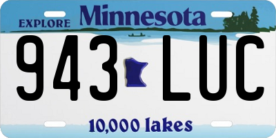 MN license plate 943LUC