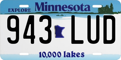 MN license plate 943LUD