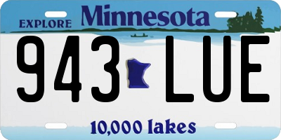 MN license plate 943LUE