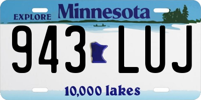 MN license plate 943LUJ