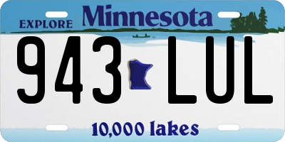 MN license plate 943LUL