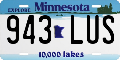 MN license plate 943LUS