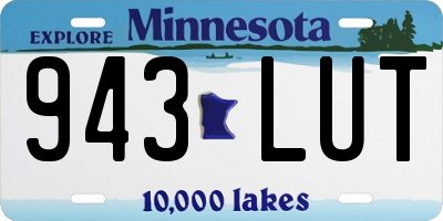 MN license plate 943LUT