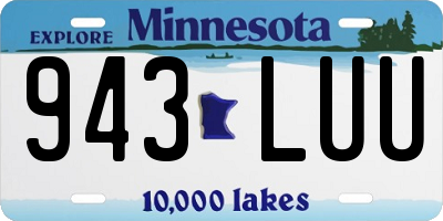 MN license plate 943LUU