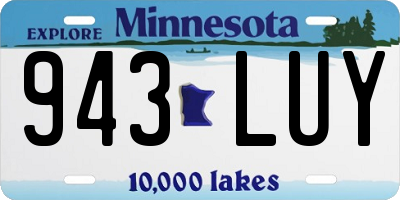 MN license plate 943LUY