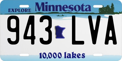 MN license plate 943LVA