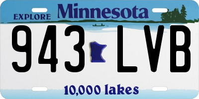 MN license plate 943LVB