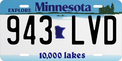 MN license plate 943LVD