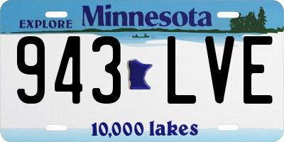 MN license plate 943LVE