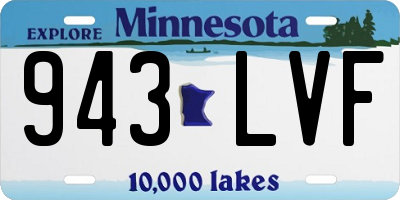 MN license plate 943LVF