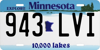 MN license plate 943LVI