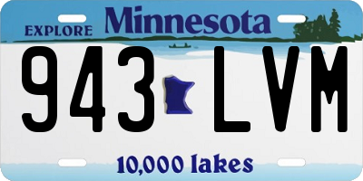MN license plate 943LVM