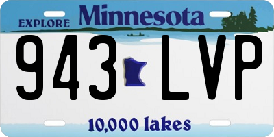 MN license plate 943LVP