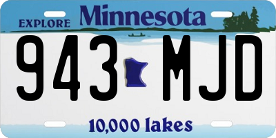 MN license plate 943MJD