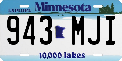 MN license plate 943MJI