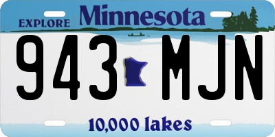 MN license plate 943MJN