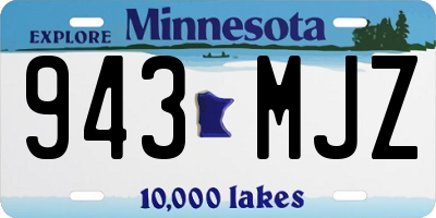 MN license plate 943MJZ