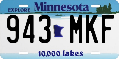 MN license plate 943MKF