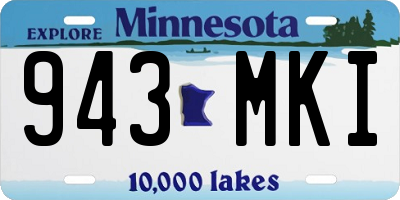 MN license plate 943MKI