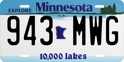 MN license plate 943MWG