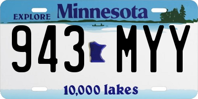 MN license plate 943MYY