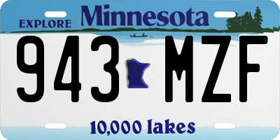 MN license plate 943MZF