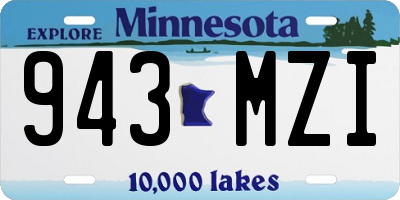 MN license plate 943MZI