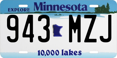 MN license plate 943MZJ
