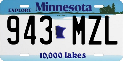 MN license plate 943MZL