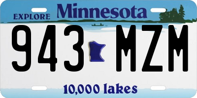 MN license plate 943MZM