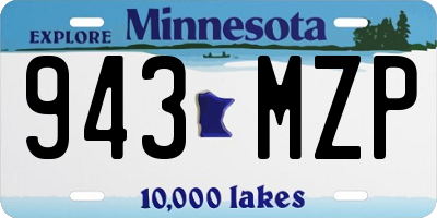 MN license plate 943MZP