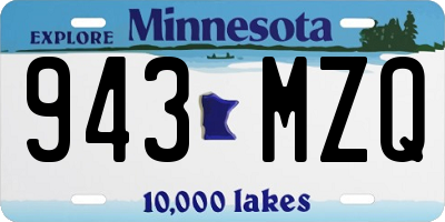 MN license plate 943MZQ